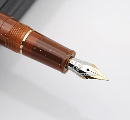 JINHAO 82 Fountain Pen with Gold Clip (F Nib 0.5mm, Transparent Fluorescent Coffee) - color: Transparent Fluorescent Coffee