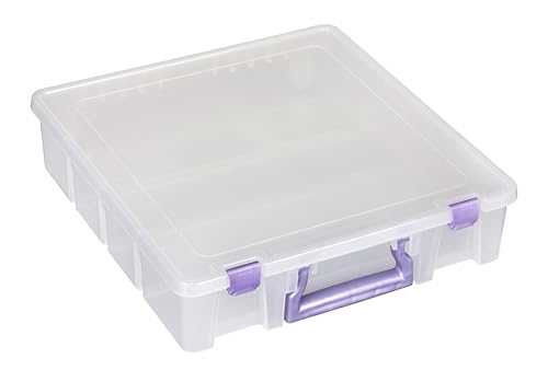 ArtBin 6955JS Super Satchel Compartment Box Clear Craft Organizer Storage Case - Purple, Pack of 1 - color: Purple, size: 1 Pack