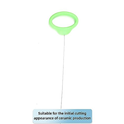 Pottery Wire Tool, Green Handle Standard Clay Wire Cutter for Pottery Wheel and Clay Artists, Pottery Wire Tool Widely Used in Pottery Wheel and Clay Cutting Sculpting Pottery Wire Tools - color: green
