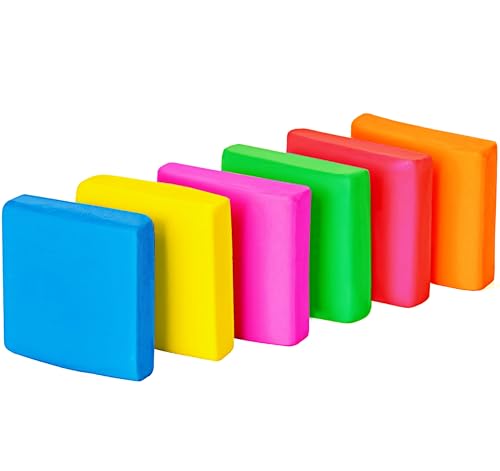 Kneaded Erasers for Artists Painting, Drawing & Art Supplies – Gum Kneadable Erasers for Pencils Bulk Kids Prizes, Party Favors, School Supplies, 6 PCS