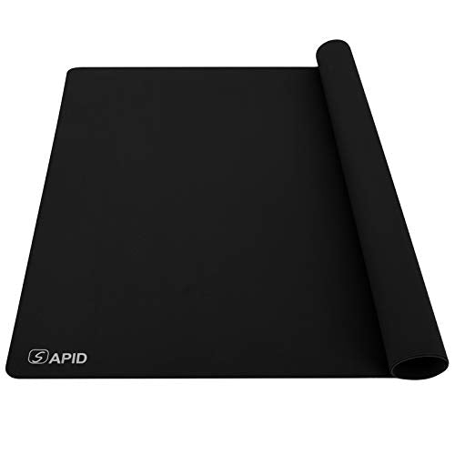 Sapid Extra Large Silicone Sheet for Crafts, Thick Silicone Jewelry Casting Mats, Nonstick Nonslip Silicon Mat for Epoxy Resin, Art Painting, Heat- Resistance Counter Mat (20"×27.9", Black) - color: Black, size: 27.9"L x 20"W