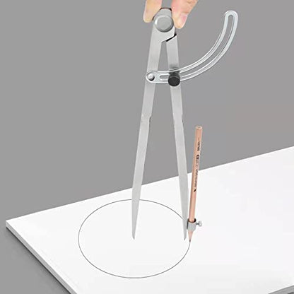 20 inch Compass for Woodworking, Compass for Geometry, Precision Woodworking Compass with Wing Divider and Pencil Holder, Large Compass for Geometry, Woodworking Compass, Drafting, Drawing Compass - size: 20in