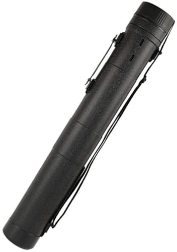 FixtureDisplays® 3.5" Inside Diameter Document Poster Tube, Telescoping Document Resistant Tube Mailer, Black Plastic Storage Tube Expands from 30.3" up to 53.9" 18350-NF
