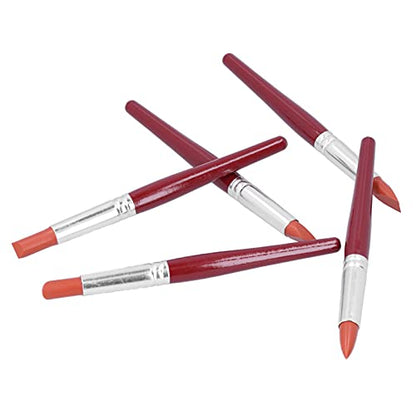 HEEPDD Clay Sculpting Tools, 5pcs Flexible Clay Shaping Pens for Oil Painting, Sculpture, and Crafting Sculpting Tools, Silicone Material, Nan Art Supplies (Red L Size) - color: Red L Size