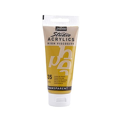 PEBEO - Acrylic Fine Studio Acrylics - Venice Yellow - Venice Yellow 100ml/3.38oz, 100 ml Tubes (831-035) - color: Venice Yellow