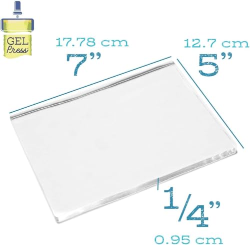 Gel Press Monoprinting Print Plates – 5” x 7” Gel Plate Class Pack Value Pack - Printmaking Supplies - Reusable Gel Printing Plates for Press Art for Card Making, Scrapbooking, Arts and Crafts 6-Pack - size: 5" x 7" 6-pack