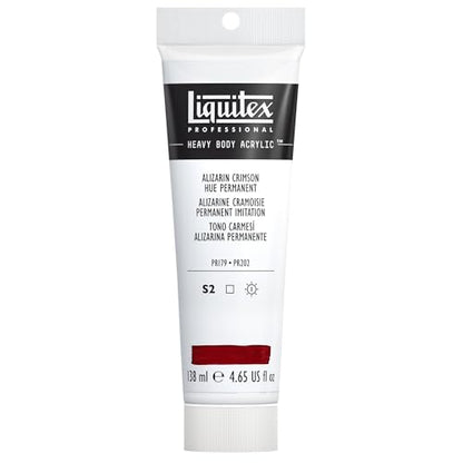 Liquitex Professional Heavy Body Acrylic Paint, 4.65-oz (138ml) Tube, Alizarin Crimson Hue Permanent - color: Alizarin Crimson Hue Permanent, style: 4.65-oz Tube