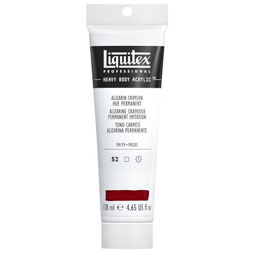 Liquitex Professional Heavy Body Acrylic Paint, 4.65-oz (138ml) Tube, Alizarin Crimson Hue Permanent - color: Alizarin Crimson Hue Permanent, style: 4.65-oz Tube