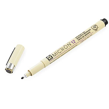 Sakura Pigma Micron - Pigment Fineliner Pens - 10/12/Brush - Wallet of 3 - Black Ink