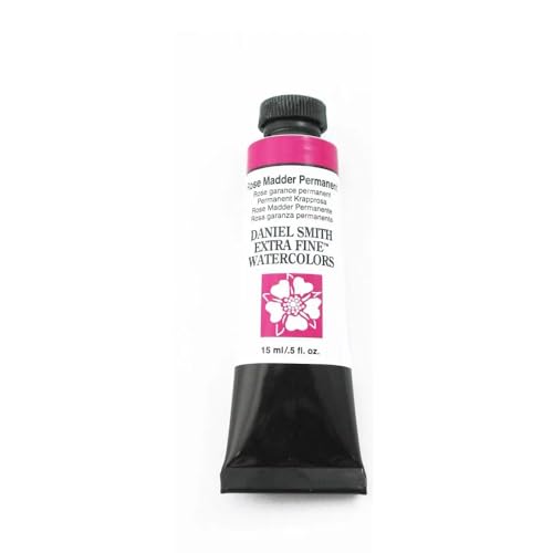 Daniel Smith Extra Fine Watercolor 15ml Paint Tube, Rose Madder Permanent, 5 Fl Oz, red