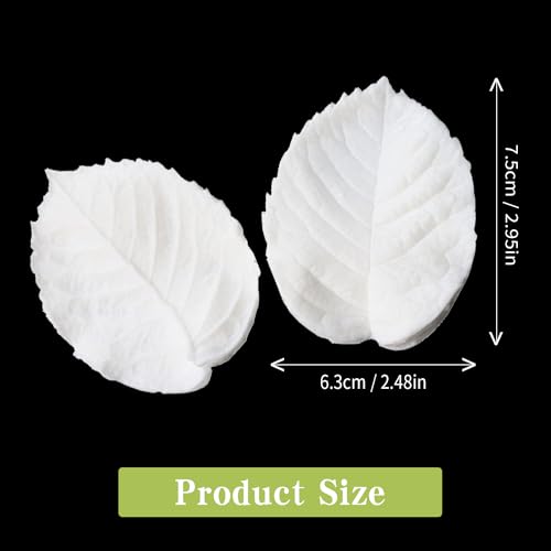 KALAIEN Leaf Petal Veiner Gum Paste Mold Sugar Craft Tools Rose Flower Leaf Vein Double Veiners Mold - color: Rose Petal