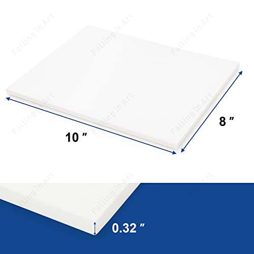 Falling in Art White Rubber Carving Block, 8" x 10" Easy Cut Lino Blocks, Soft Linoleum Block for Printmaking, Stamps, Crafts(2 Pack) - size: 8'' x 10'' 2 Pack