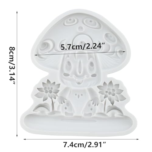 Cartoon Mushroom Silicone Resin Molds Mushroom Polymer Clay Mold for DIY Crafts Epoxy Resin Casting Air Dry Polymer Clay Plaster Jewelry Making - color: Style E