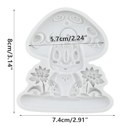 Cartoon Mushroom Silicone Resin Molds Mushroom Polymer Clay Mold for DIY Crafts Epoxy Resin Casting Air Dry Polymer Clay Plaster Jewelry Making - color: Style E
