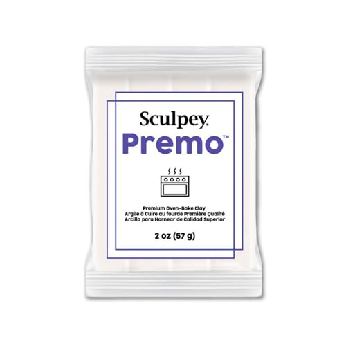 Sculpey Premo Sculpey Polymer Clay 2 Ounces-White Translucent (PE02 5527) - color: White Translucent, size: c1