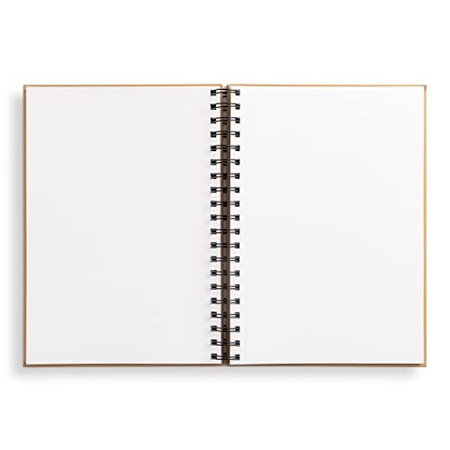 Sketchbook 7 x 10" Kraft Spiral Hardcover Mixed Media Sketchbook for Drawing: Acid-Free Quality Paper (128 pages) (Union Square & Co. Sketchbooks)