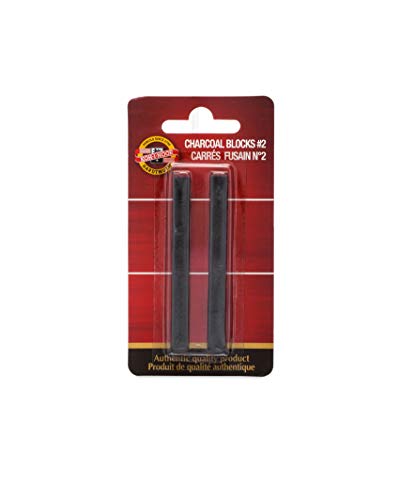 Koh-I-Noor FA8683.2BC2 Gioconda Artist Charcoal Blocks, Degree 2, 2-Pack - size: 2 Pack, style: Degree 2