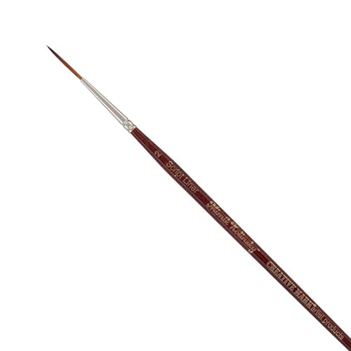 Creative Mark Mimik Kolinsky Watercolor Brush - # 2 Script Liner - Short Handle Synthetic Paint Brush - Handmade in Germany - Synthetic Sable Paint Brushes for Professional Artists - Animal-Friendly - size: 2