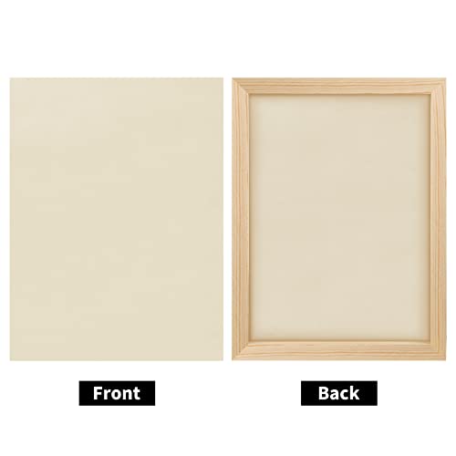 ADXCO 8 Pack Wood Panels 9 x 12 inch Wooden Canvas Board Unfinished Wooden Panel Boards for Painting, Arts, Pouring Use with Oils, Acrylics