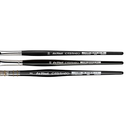 da Vinci Brushes 4250DV Watercolor Brush Set, Quill Size 2, Slant Size 10, Oval Size 12, Black 3 Each - style: Casaneo Watercolor Snap Box Set