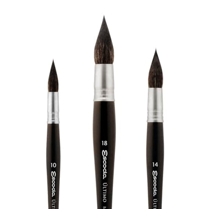 Escoda | Watercolour | Artist Set Fabio Cembranelli 1 | Size 10,14,18 | 3 Brushes | Synthetic tendo | Round mop - size: Round mop