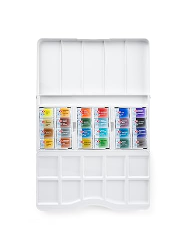 White Nights Professional Watercolor Set – Journey Collection, 24 Full Pans, Artist Grade, Vibrant & Lightfast Colors in Durable Box by Nevskaya Palitra