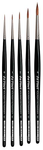 da Vinci Brushes 5359 da Vinci Watercolor Russian Red Sable 5359-5 Brush Set-Includes Series 36 Sizes 0, 1, 2, 4 & 6-Round Shape - size: Multiple Sizes, style: Russian Red Sable Rounds Set