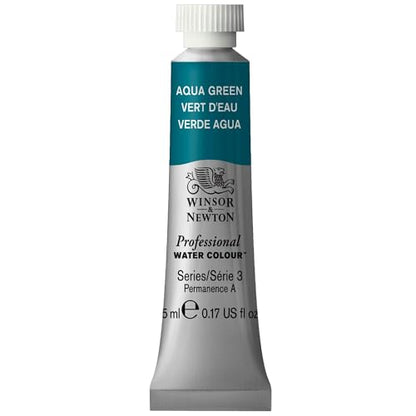 Winsor & Newton Professional Watercolor, 5ml (0.17-oz) Tube, Aqua Green - color: Aqua Green, style: 0.17-oz Tube