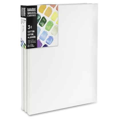 Liquitex BASICS Canvas, 3 pack, 18" x 24" - style: 18" x 24"