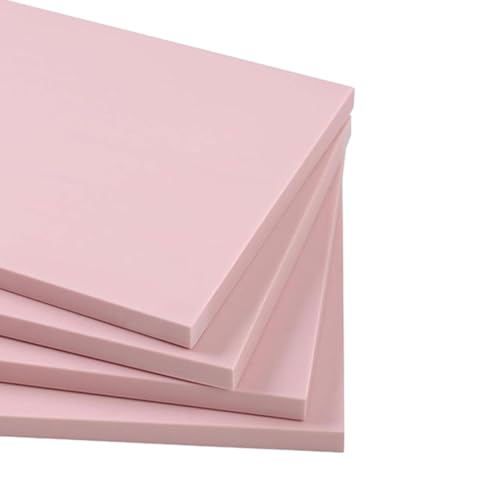 Colaxi Rubber Carving Blocks, 4 Pieces Pink Soft Blank Stamping Blocks for Stamp Making, Scrapbooking and DIY Art