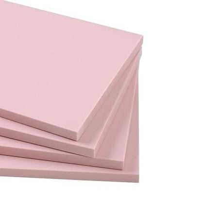 Colaxi Rubber Carving Blocks, 4 Pieces Pink Soft Blank Stamping Blocks for Stamp Making, Scrapbooking and DIY Art
