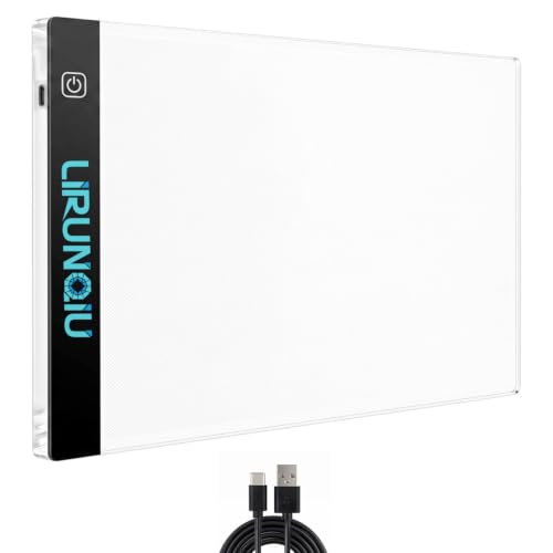 LIRUNQIU A4 Diamond Painting Light Pad, USB | Brightness adjustable, 3 modes, ultra-thin. For diamond art, needlework, stenciling. USB powered. - size: A4 light Pad