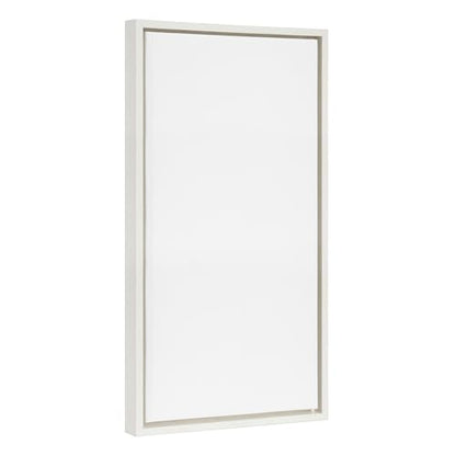 Kate and Laurel Sylvie Blank Framed Canvas Wall Art; 14x26.5 White; Modern Empty Canvas for Paint-Your-Own Art; Ready to Paint Premium Canvas Already Framed - color: Sylvie White