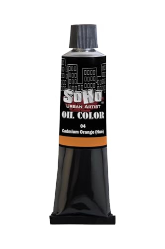 Soho Urban Artist Oil Paint - Cadmium Orange Hue, 170 ml Tube - Best Valued Oil Colors for Painting, Excellent Pigment Load - color: Cadmium Orange Hue, size: 5.75 Fl Oz (Pack of 1)