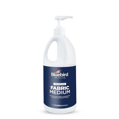 BLUEBIRD Fabric Medium - Textile Medium for Fabric Painting, Prevents Flaking, Ideal for Clothes, Accessories, and More (67.6 Fl Oz) - size: 67.6 Fl Oz (Pack of 1)