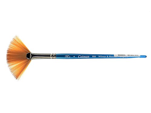 Winsor & Newton Cotman Water Colour Series 888 Short Handle Synthetic Brush, SH #6 - size: SH #6, style: Series 888 Fan