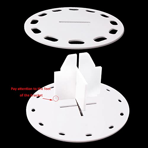 Yoseng 12-Hole Rotating Brush Holder for Ink Blending Brushes, White | Smooth 360° Rotation Keeps All Blending Brushes Within Reach,Easy Snap-together Assembly,Fits Yoseng Oval Ink Blenders