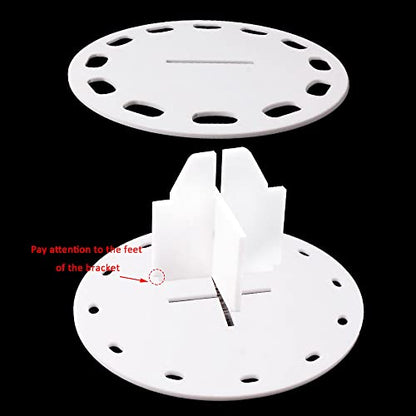 Yoseng 12-Hole Rotating Brush Holder for Ink Blending Brushes, White | Smooth 360° Rotation Keeps All Blending Brushes Within Reach,Easy Snap-together Assembly,Fits Yoseng Oval Ink Blenders