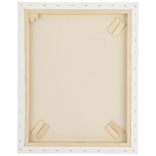 Paramount Canvas for Painting - Pack of 6, 12x24 White Canvases- 11/16" 100% Cotton Stretched Canvas, Triple-Primed for All Media, Medium Tooth, Back-Stapled, 12oz Primed Weight, Wood Stretcher Bars - size: 12x24" - Box of 6