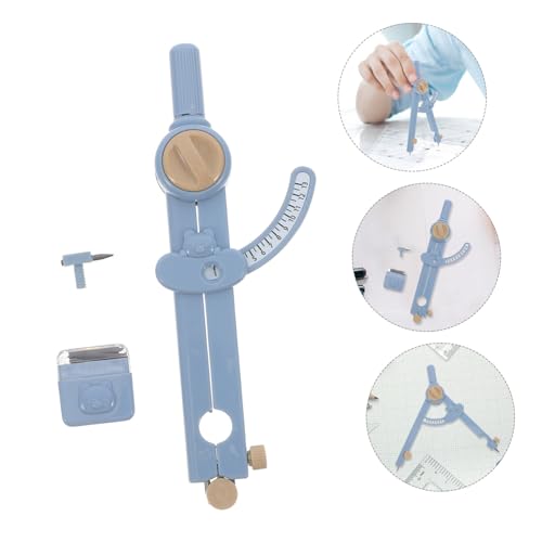 CHILDWEET Multi-Functional Geometry Compass Set for Students Metal Drafting Tool with Ruler Protractor Triangle for Math Exams and Classroom Use