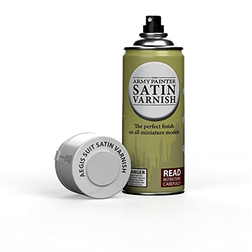 The Army Painter Satin Varnish, Spray Paint Varnish for Miniature Protection, Tabletop Roleplaying, Boardgames, and Wargames Miniature Modelling, 400ml - color: Satin Varnish