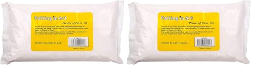 Falling in Art 1lb Plaster of Paris Powder - Hand Mold Casting Kit Powder, Gypsum Cement, Pottery & Ceramic Plaster Powder for Crafts, Sculpture, Diorama and Home Decor (Pack of 2) - size: 1lb (Pack of 2)