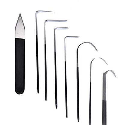 YaeTek 8 Pack Pottery Tools Stainless Steel, 8 Styles Carving Shaping Knives Craft Trimming Clay Sculpture Hand Tools Artist Ceramic Tools Set for Carving, Sculpting, Shaping, Modeling