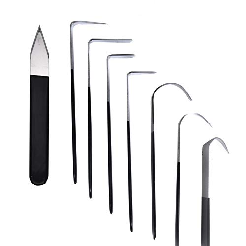 YaeTek 8 Pack Pottery Tools Stainless Steel, 8 Styles Carving Shaping Knives Craft Trimming Clay Sculpture Hand Tools Artist Ceramic Tools Set for Carving, Sculpting, Shaping, Modeling