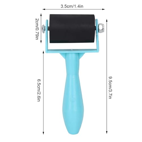 Estink 3.5cm Printmaking Brayer Rubber Roller Art Stamping Tool with Durable Rubber Roller for Block Printing Ink Painting (Green) - color: Green