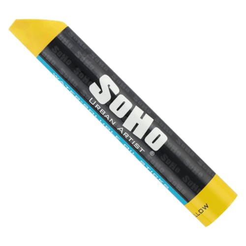 Soho Urban Artist Water Soluble Oil Sticks for Artists – Lemon Yellow Oil Paint Stick - 37 ml - No Brushes or Solvents Needed, Paint Any Primed Surface, Water Clean-Up, Non-Toxic, 4.8 x 0.78 - color: Lemon Yellow