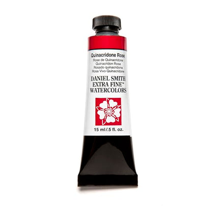 Daniel Smith 284600092 Extra Fine Watercolor 15ml Paint Tube, Quinacridone, Rose, 0.5 Fl Oz (Pack of 1) - color: Rose