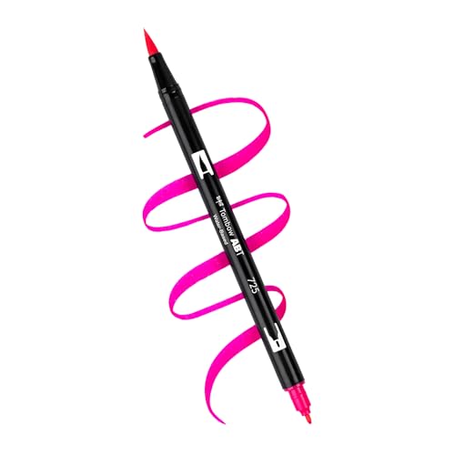 Tombow 56243 Dual Brush Pen Art Markers, Happy Hour, 6-Pack, Water-Based Ink, for Hand Lettering, Watercolor, Fine Art, Illustrations