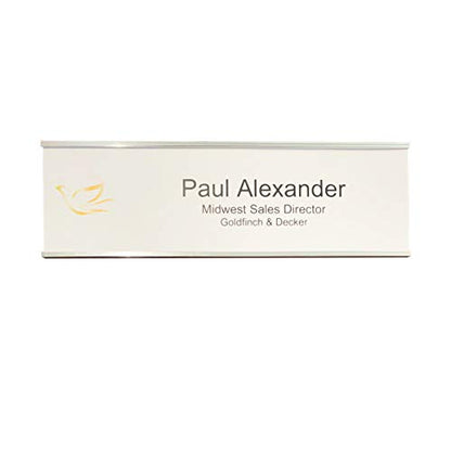 Perforated Paper Nameplate Inserts, Pack of 20 (10" x 3") - color: White, size: 10" x 3"