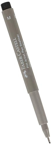 Faber-Castell Art & Graphic Pitt Artist Pen Fineliner M India Ink Pen, Warm Grey Iv, Single Pitt Pen, For Art, Craft, Drawing, Sketching, Home, School, University, Colouring